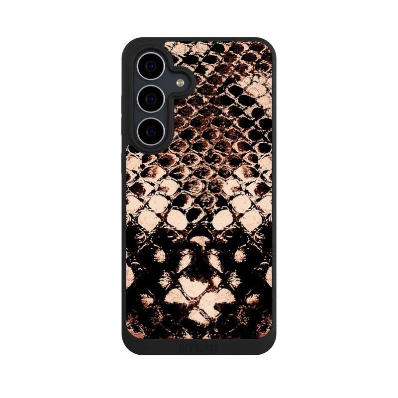 Galaxy S25 FE NIVOpure Imprimé serpent d'or rose