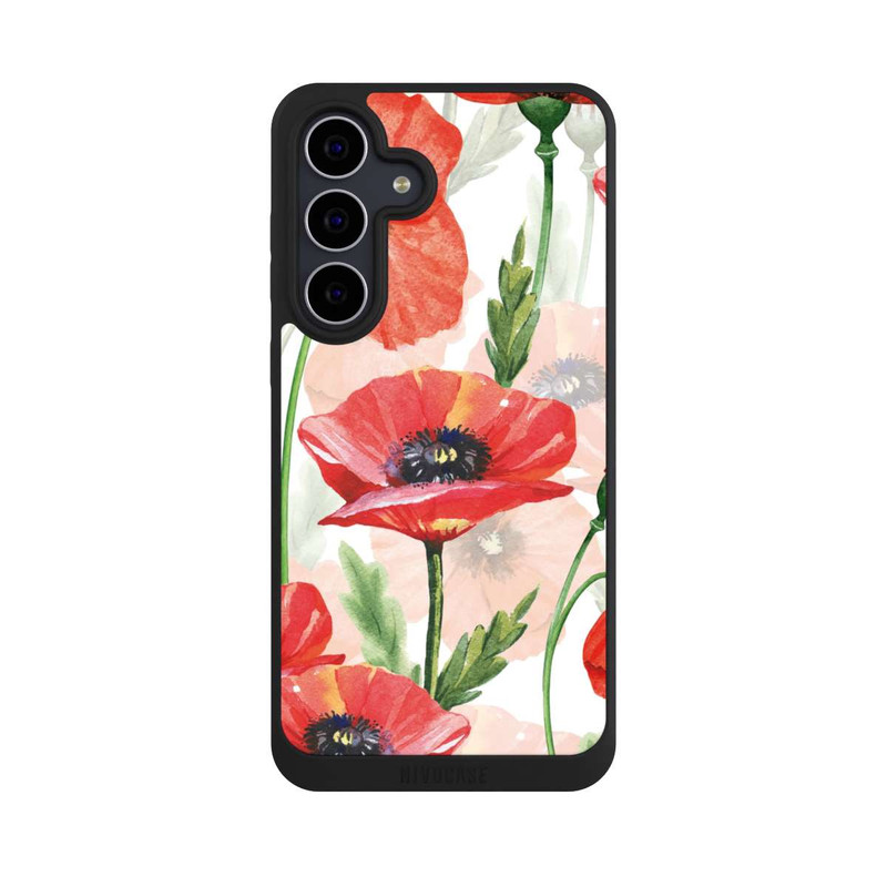 Galaxy S25 FE NIVOpure Wasserfarbe Mohnblumen