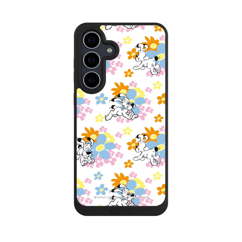 Galaxy S25 FE NIVOpure Idéfix sur fleurs colorées