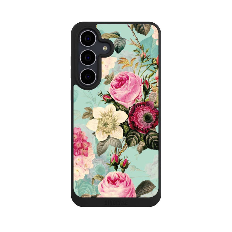 Galaxy S25 FE NIVOpure Türkisfarbene Rosentapete