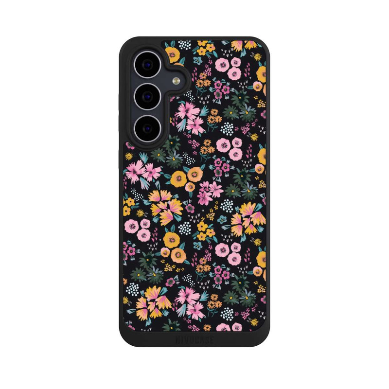 Galaxy S25 FE NIVOpure Kleine bunte Blumen Schwarz 2