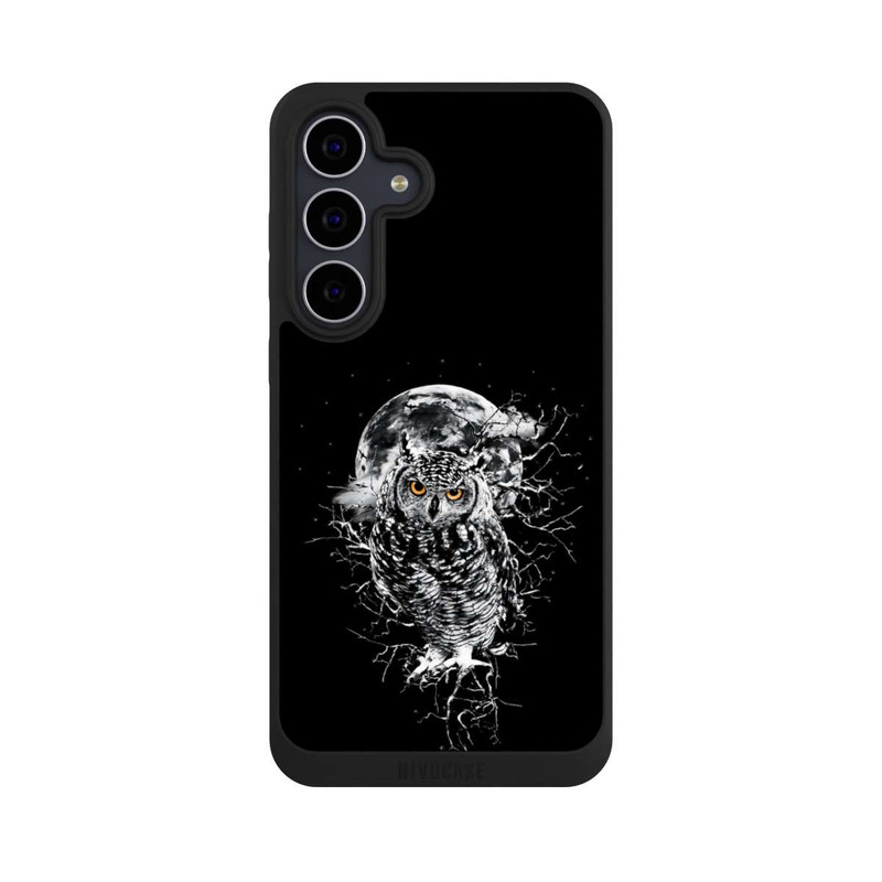 Galaxy S25 FE NIVOpure Eule in Schwarz/Weiß