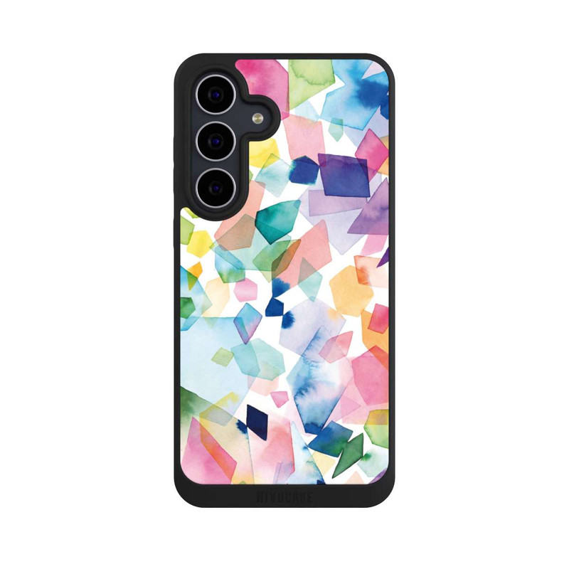 Galaxy S25 FE NIVOpure Bunte Aquarelledelsteine ​​und Diamanten