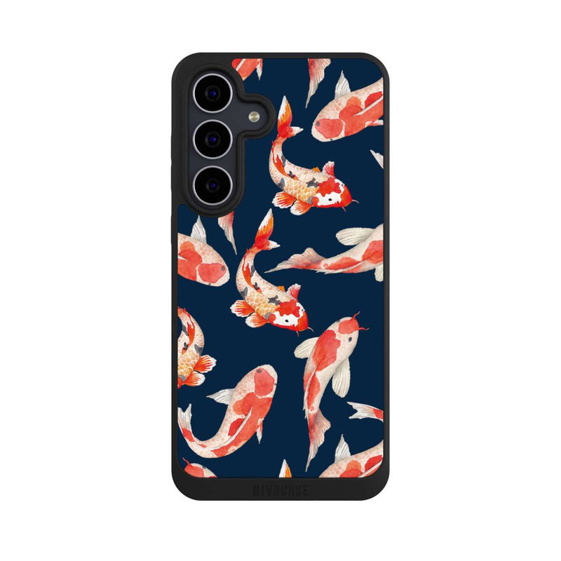 Galaxy S25 FE NIVOpure Poisson corail sur fond bleu
