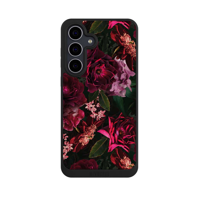 Galaxy S25 FE NIVOpure Fleurs rouge foncé et roses