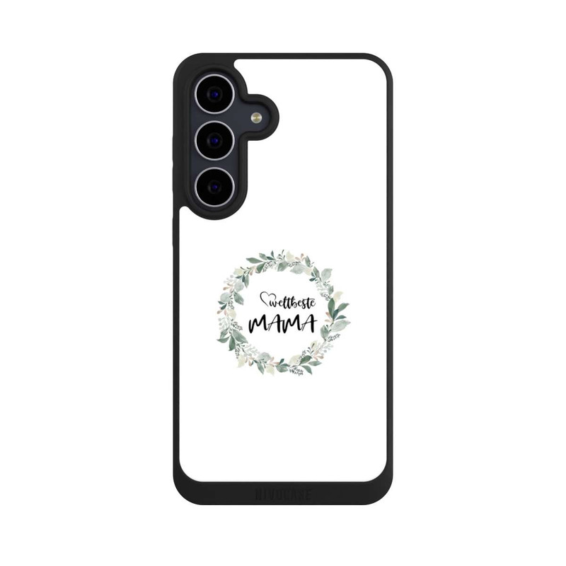 Galaxy S25 FE NIVOpure Weltbeste Mama Blumenkranz