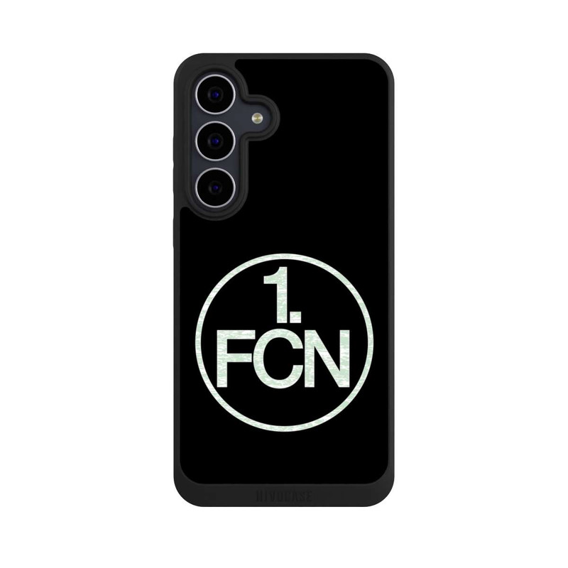 Galaxy S25 FE NIVOpure FCN Logo Weiß Hintergrund Schwarz