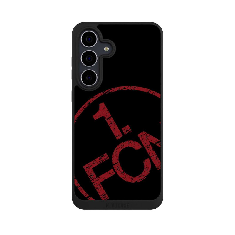 Galaxy S25 FE NIVOpure FCN Logo Rot Texture in Hintergrund Schwarz