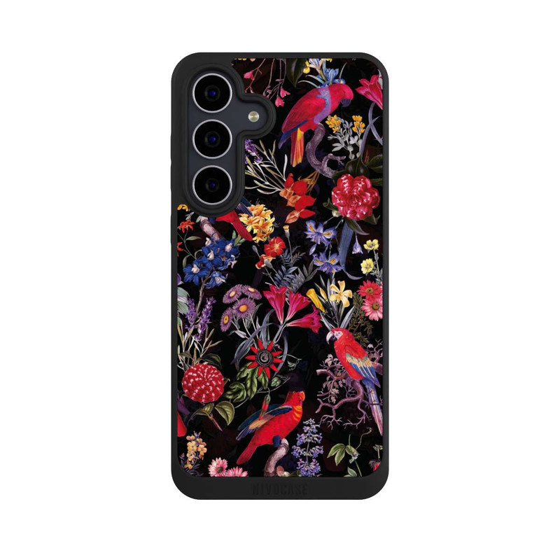 Galaxy S25 FE NIVOpure Dark Flowers and Parrots