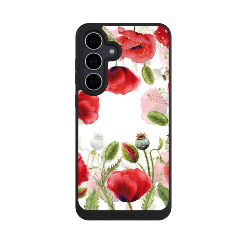 Galaxy S25 FE NIVOpure Rahmen aus Mohnblumen