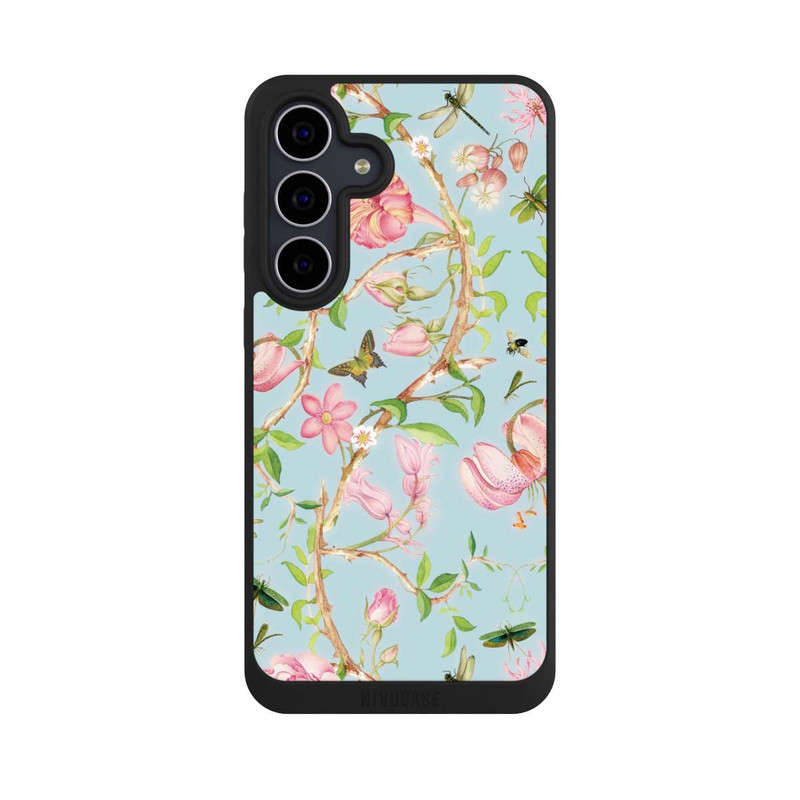Galaxy S25 FE NIVOpure Vintage botanische Blumen in blau
