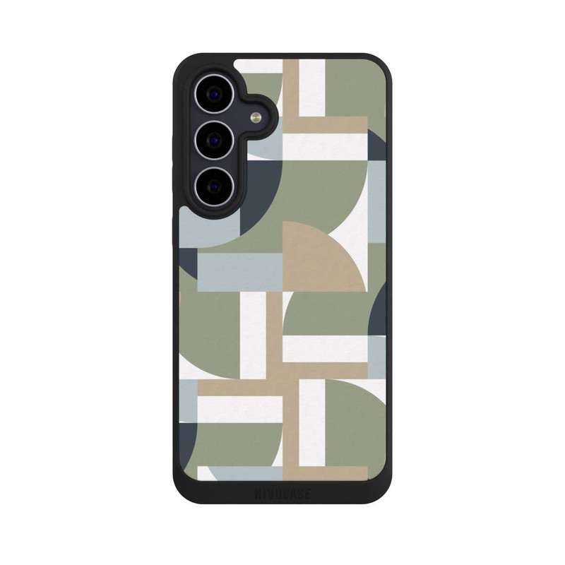 Galaxy S25 FE NIVOpure Polygones futuristes du Bauhaus Beige