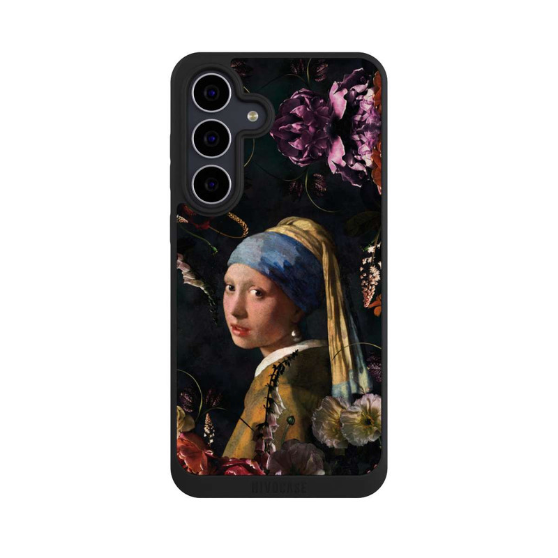 Galaxy S25 FE NIVOpure Fille avec une boucle d'oreille en perles Roses