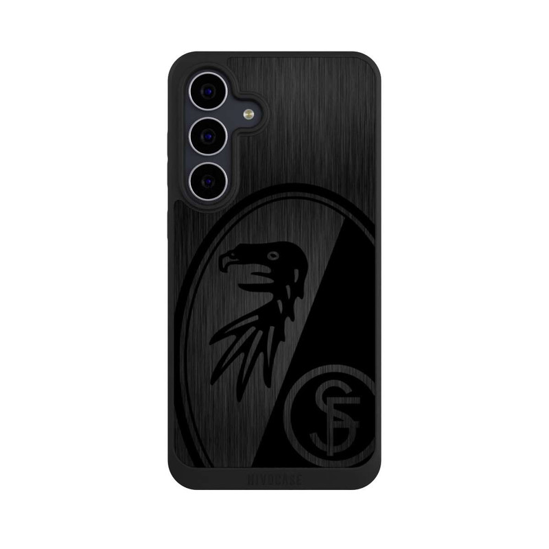 Galaxy S25 FE NIVOpure SC Freiburg Kratzen Horizontal Metall Hintergrund