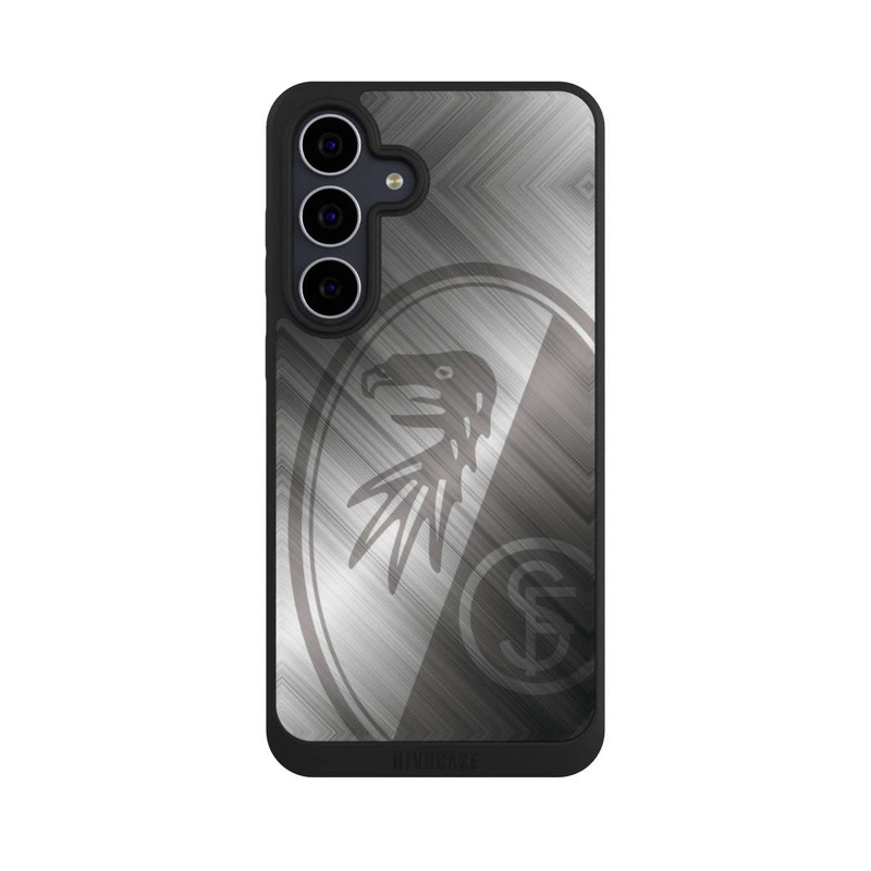 Galaxy S25 FE NIVOpure SC Freiburg Glänzendes Metall Hintergrund