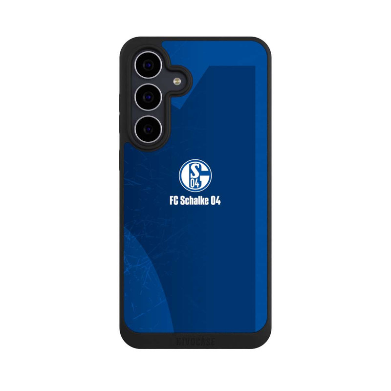 Galaxy S25 FE NIVOpure Schalke 04 Blauer Hintergrund Mit Logo