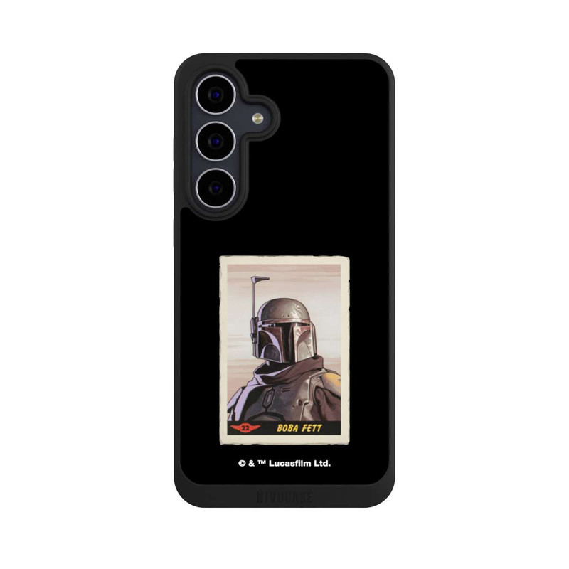 Galaxy S25 FE NIVOpure Boba Fett Badges Schwarzer Hintergrund
