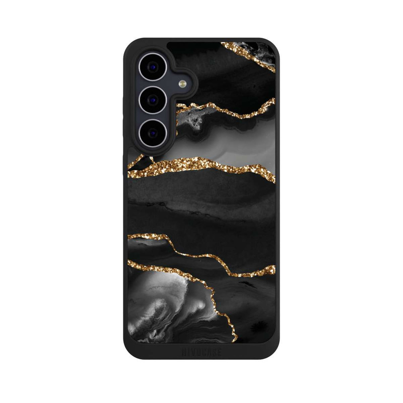 Galaxy S25 FE NIVOpure Look Marbre Rayé Or