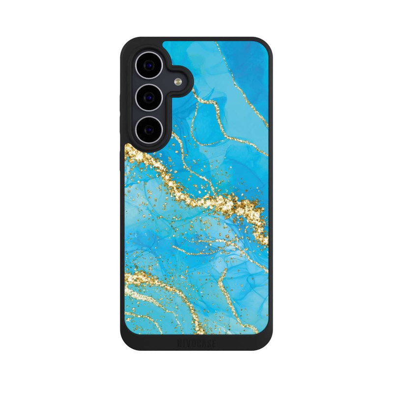 Galaxy S25 FE NIVOpure Fond Turquoise & Or