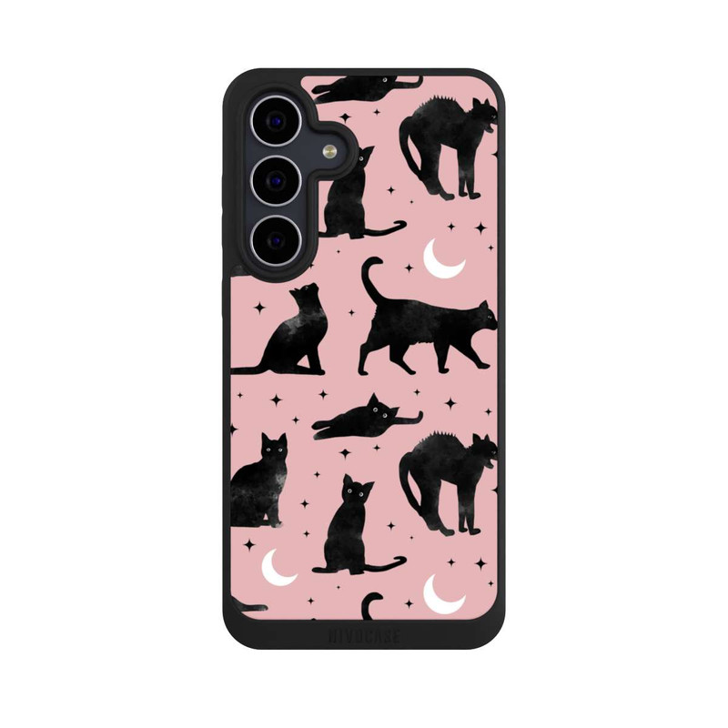 Galaxy S25 FE NIVOpure Cats And Moon On Pink