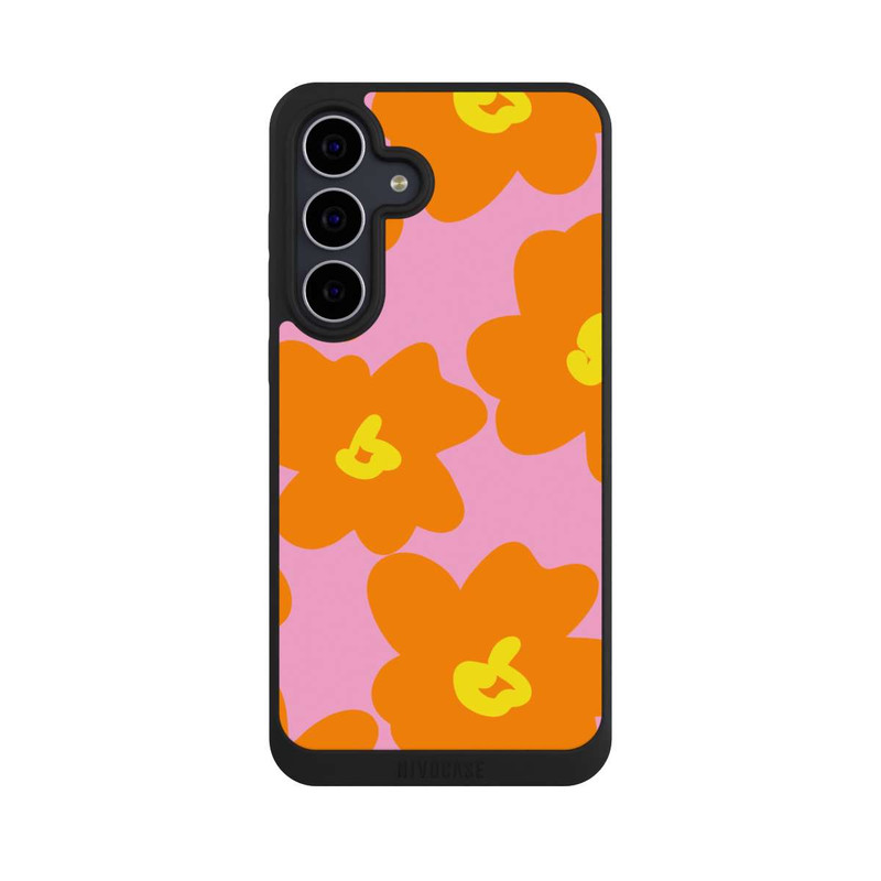 Galaxy S25 FE NIVOpure Fleurs Rétro Rose & Orange