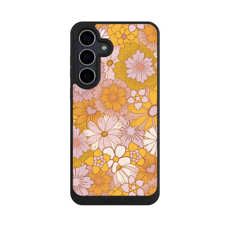 Galaxy S25 FE NIVOpure Fleurs Rétro Jaunes