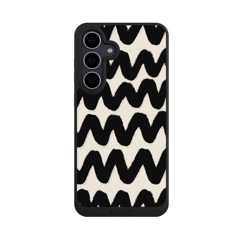 Galaxy S25 FE NIVOpure Black Waves Pattern