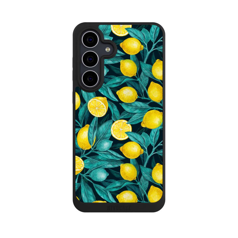 Galaxy S25 FE NIVOpure Zitronen und Blätter dunkel