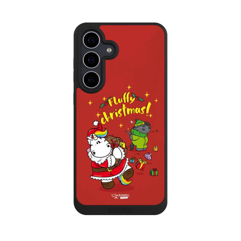 Galaxy S25 FE NIVOpure Pummeleinhorn Fluffy Christmas Red