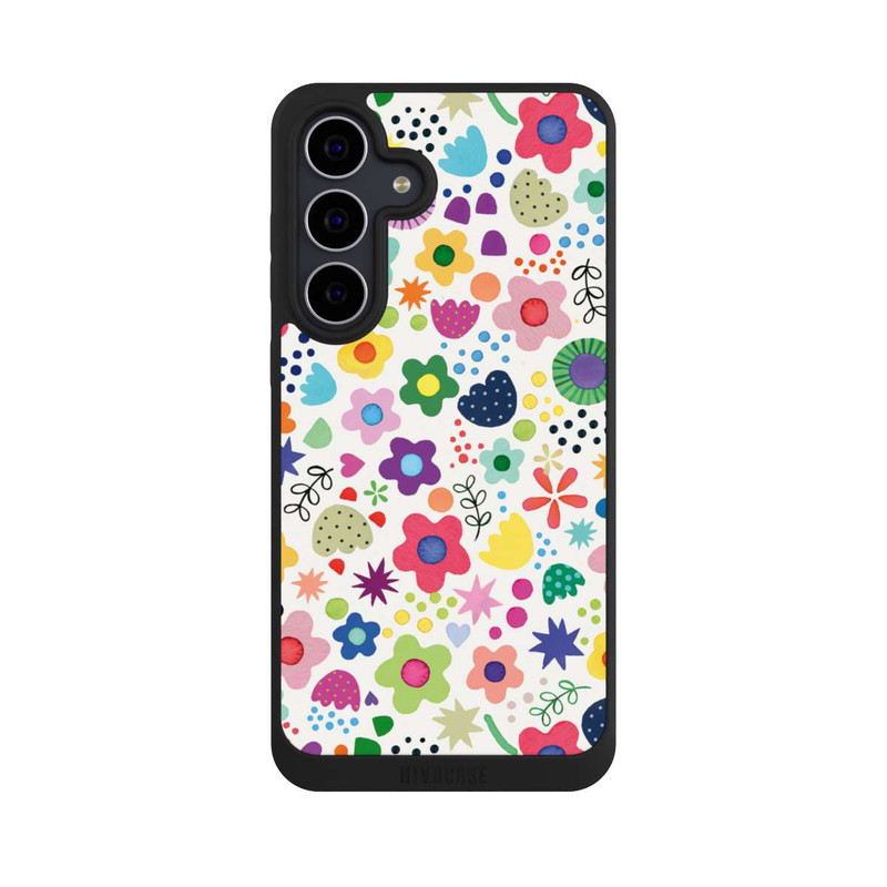 Galaxy S25 FE NIVOpure Fleurs psychédéliques colorées