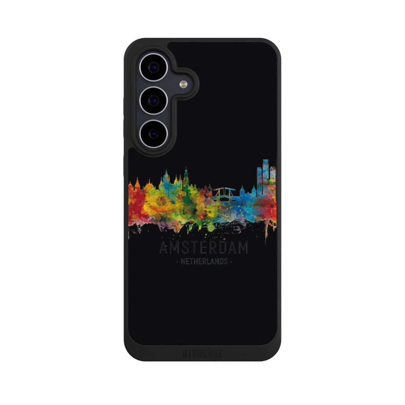 Galaxy S25 FE NIVOpure Ligne d'horizon d'Amsterdam Pays-Bas Noir