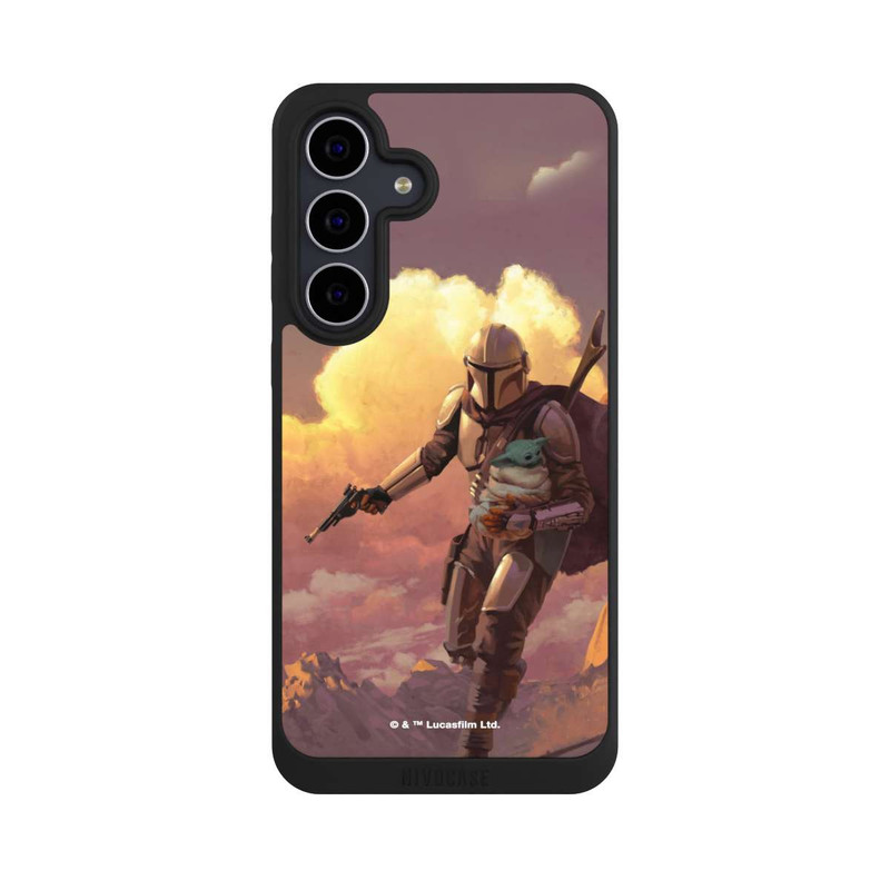 Galaxy S25 FE NIVOpure Les nuages ​​du coucher du soleil Mandalorien et Grogu
