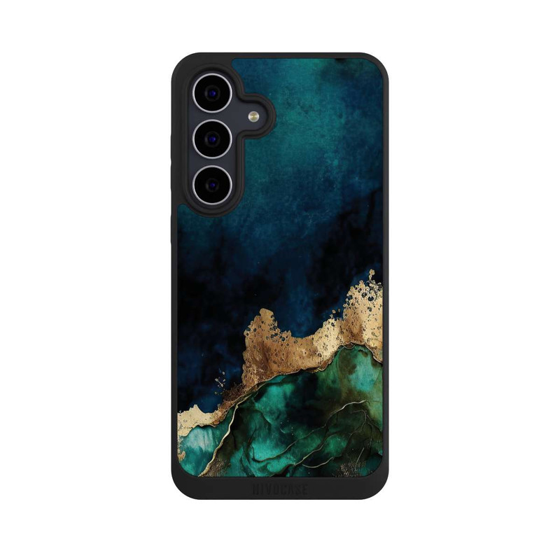 Galaxy S25 FE NIVOpure Bleu pétrole avec or
