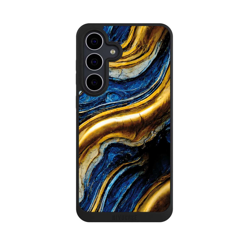 Galaxy S25 FE NIVOpure Structure Aspect Bleu Royal Et Or