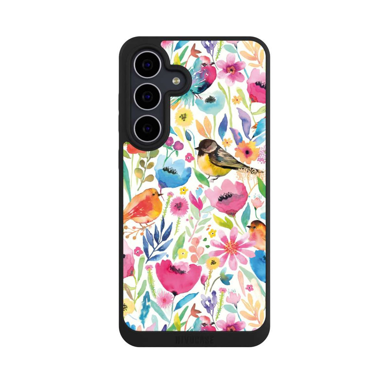Galaxy S25 FE NIVOpure Oiseaux et fleurs fantaisistes