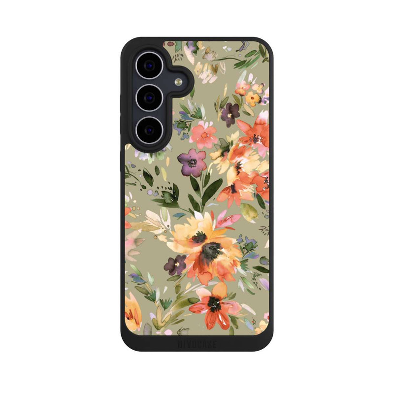 Galaxy S25 FE NIVOpure Fleurs tropicales picturales vert sauge
