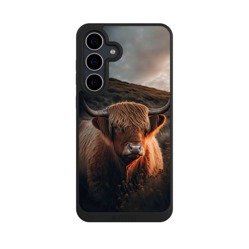 Galaxy S25 FE NIVOpure Vache Highland avec de grandes cornes avec IA