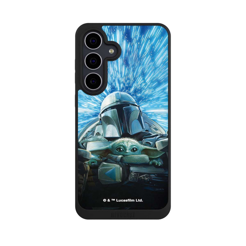 Galaxy S25 FE NIVOpure Grogu and Mando Flying Blue