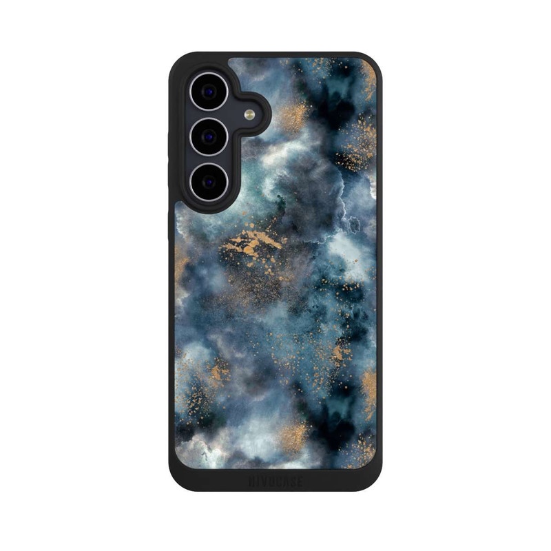 Galaxy S25 FE NIVOpure Smoky Marble Watercolor Navy