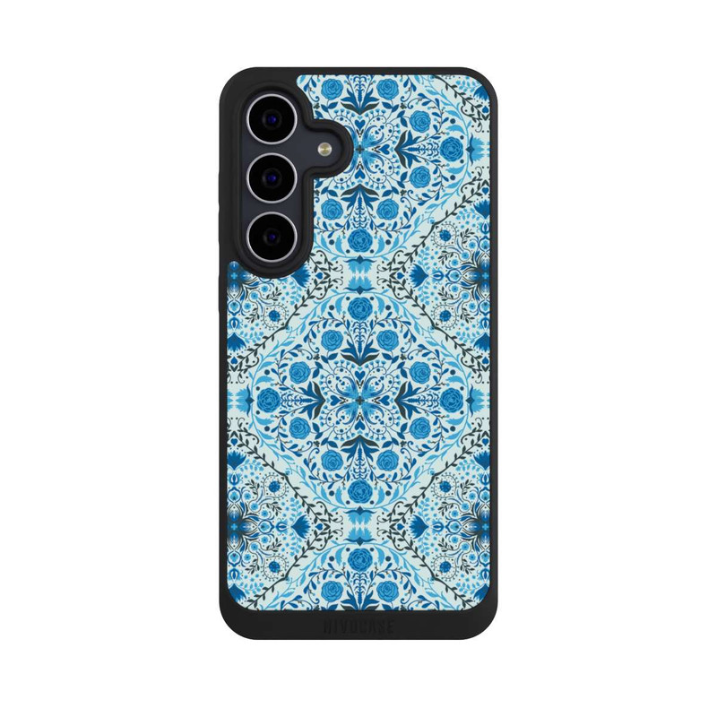 Galaxy S25 FE NIVOpure Blue Floral Tiles