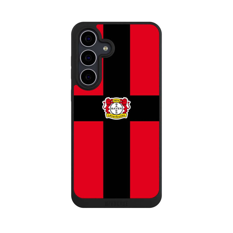 Galaxy S25 FE NIVOpure Bayer 04 Leverkusen Schwarzes Kreuz auf Rot
