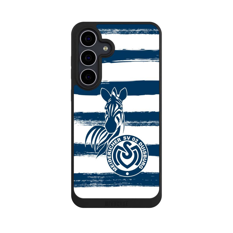 Galaxy S25 FE NIVOpure MSV Duisburg Blau Weiß Gestreift