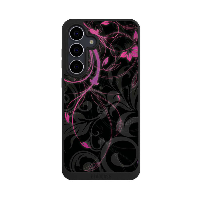Galaxy S25 FE NIVOpure Fleurs d'automne noires et roses