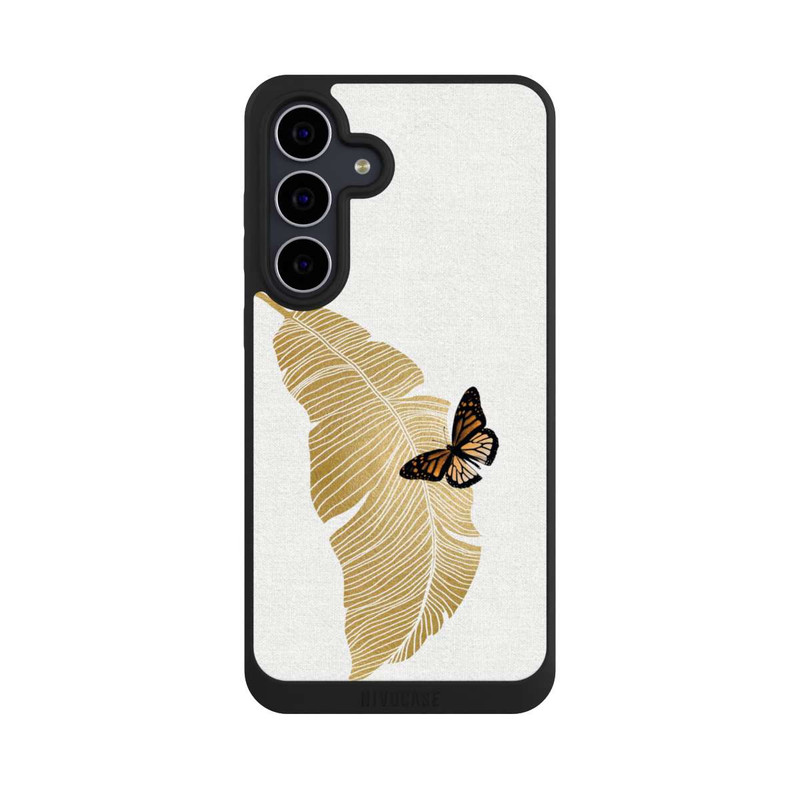 Galaxy S25 FE NIVOpure Schmetterling und Palmenblatt