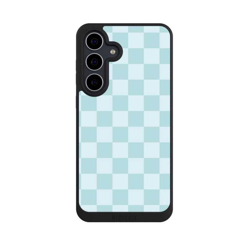 Galaxy S25 FE NIVOpure Damier bleu clair