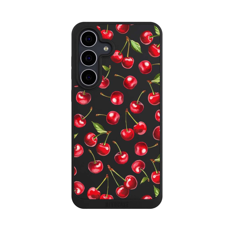 Galaxy S25 FE NIVOpure Kirschen Muster Transparent mit KI