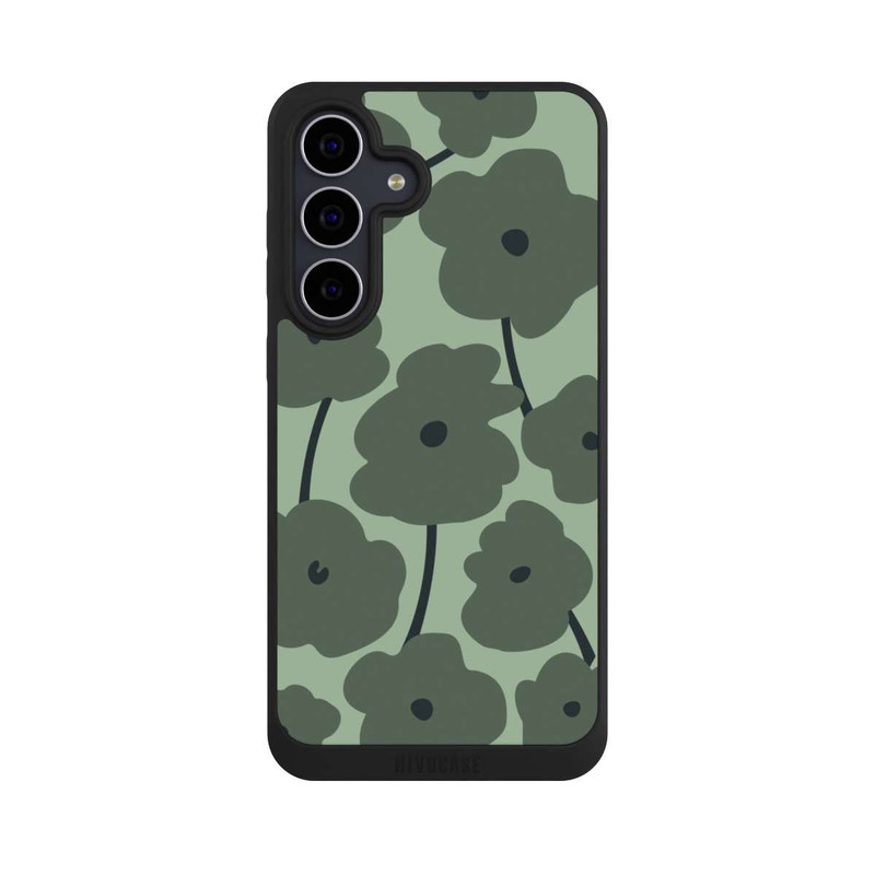 Galaxy S25 FE NIVOpure Fleurs Minimalistes Vertes