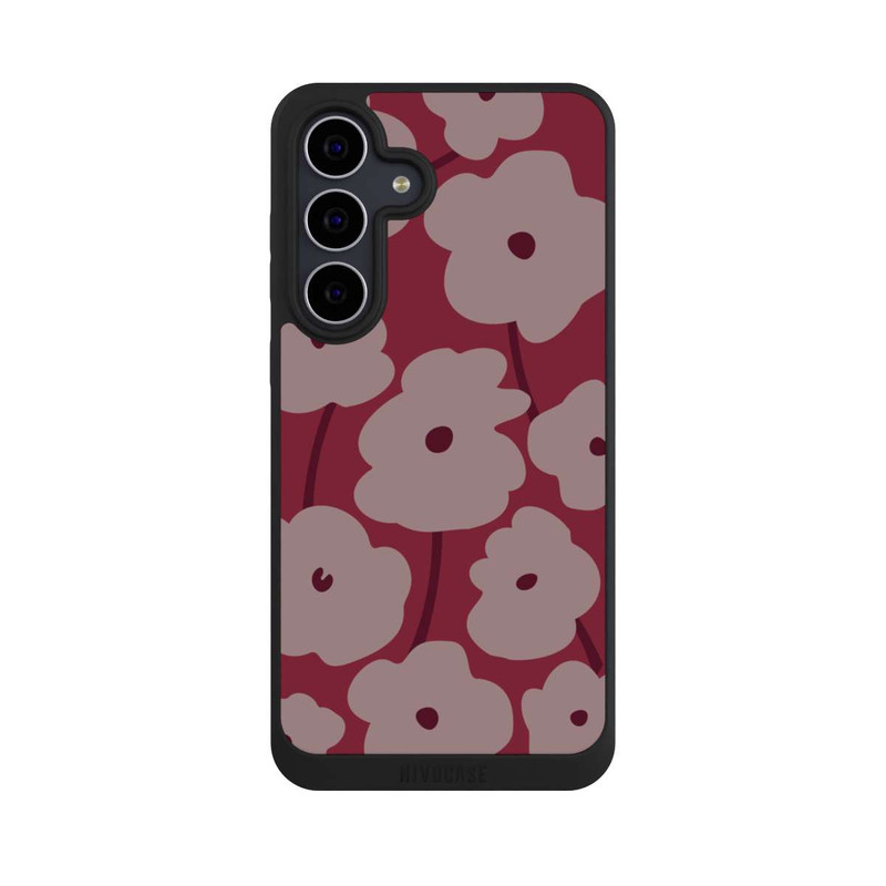 Galaxy S25 FE NIVOpure Minimalistische Blumen Bordeaux