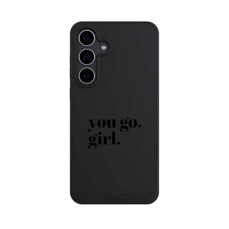 Galaxy S25 FE NIVOpure You Go Girl Schwarz Transparent