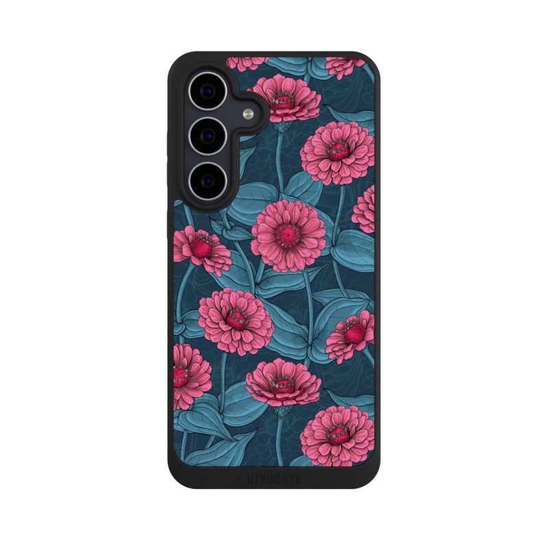 Galaxy S25 FE NIVOpure Flower Pattern Pink And Blue Illustration